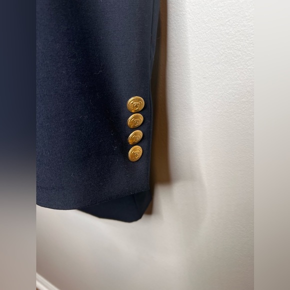 Chaps Ralph Lauren Men’s Suit Blazer Dress Coat Size 38 Black Two Buttons - Picture 3 of 6